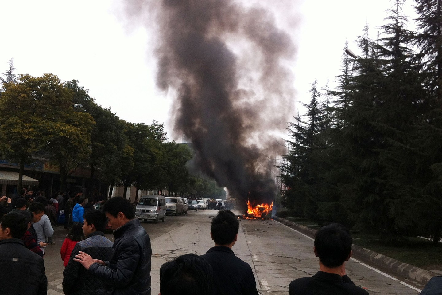 贵阳公交车动怒现场