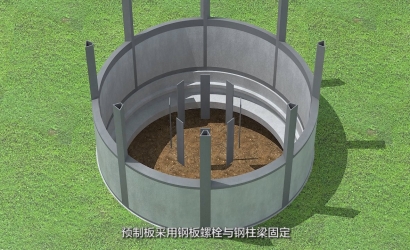 地下辐射式竖井智能停车系统三维视频